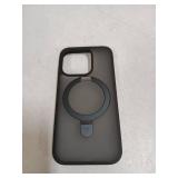 TORRAS Ultra Magnetic Ostand for iPhone 15 Pro Case [Fit for MagSafe] [Sturdy Stand & Ring Holder] Mil-Grade Shockproof Matte Anti-Scratch Slim Protective Kickstand Phone Case, Black Titanium 6.1"