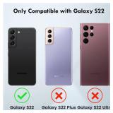 Caka Galaxy S22 Case Protective Phone Cover Case for Samsung Galaxy S22 for S22 5G Green | with Camera Cover, Kickstand, Built-in 360° Rotate Ring Stand, Magnetic Magnet, 6.1 Inch