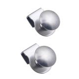 2PCS Glass Door Pull Handles Clamp Clips for Glass Door 5-8mm Showcase Furniture Glass Cabinets Drawer Pull Bathroom Shower Glass Door Knob Handle (Stainless Steel)