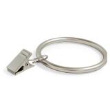 Ivilon Curtain Rings - Set of 14 Decorative Drapery Rings Curtain Clip Rings with Strong Clips 2" Diameter - Color Satin Nickel