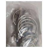 Ivilon Curtain Rings - Set of 14 Decorative Drapery Rings Curtain Clip Rings with Strong Clips 2" Diameter - Color Satin Nickel