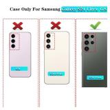 ONOLA Compatible with Samsung Galaxy S24 Ultra Case with HD Screen Protector, Heavy Duty Shockproof & Dropproof 3-Layer Cover Phone Case,PurpleSkyBlue