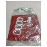 Twofishes Water Repellent Fabric Red Shower Curtain, 72" x 72" Red Shower Curtain Liner, Polyester Shower Curtain Liner for Waterproof