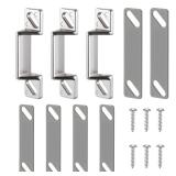 Avenuebool Screen Door Latch Replacement Kit Compatible with Prime-Line K 5148 1-11/16 in. Zinc Diecast Constructed Strike Plate Assortment for Storm and Screen Door Hardware(3,Silver)