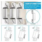 Avenuebool Screen Door Latch Replacement Kit Compatible with Prime-Line K 5148 1-11/16 in. Zinc Diecast Constructed Strike Plate Assortment for Storm and Screen Door Hardware(3,Silver)