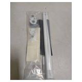 TYRON Mini Thin Closet Rods for Hanging Clothes, 1/2" Diameter,12 to 18 In. Adjustable Closet Rod, Metal Closet Bar Hanging Rod for Baby Kids Closet, Small Space (White,2 Pcs)