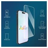 Ailun Screen Protector for iPhone 16 / iPhone 15 / iPhone 15 Pro 6.1 Inch Display 3 Pack Tempered Glass, Dynamic Island Compatible, Case Friendly Not for iPhone 16 Pro 6.3 Inch