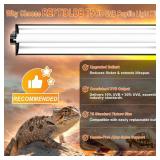 REPTIDLDB 8W T5 10.0 UVB Reptile Light Fixture 12 inch High Output UVA UVB Light for Bearded Dragons, Turtles & Snakes Compact UVB Lamp for Desert & Tropical Reptiles UVB 10.0-Desert, 12INCH-8W