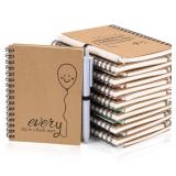 Dynta 32 Pcs Inspirational Journals Bulk, 16 Set 4"x5.5" Small Spiral Notebooks with Pens, Motivational Office School Supplies, Gifts for Coworkers Employees Students