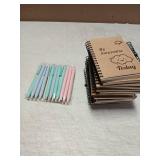 Dynta 32 Pcs Inspirational Journals Bulk, 16 Set 4"x5.5" Small Spiral Notebooks with Pens, Motivational Office School Supplies, Gifts for Coworkers Employees Students