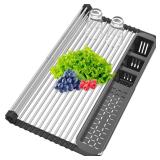 Extra Large Black Expandable Roll Up Dish Drying Rack,Over The Sink Kitchen Rolling up Dish Drainer, for Kitchen Sink Counter Foldable Sink Cover with Removable Utensil Holder(Expandable Width Size)