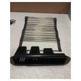 Extra Large Black Expandable Roll Up Dish Drying Rack,Over The Sink Kitchen Rolling up Dish Drainer, for Kitchen Sink Counter Foldable Sink Cover with Removable Utensil Holder(Expandable Width Size)