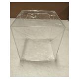 HBlife Acrylic Tissue Box Holder & Cover with Magnetic Bottom, Multi-Use Dryer Sheet & Mask Case Organizer for Bathroom, Car, Office, Table - Clear Square, 5.51 x 5.51 x 5.91 Inches