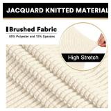 PrinceDeco Stretch Armless Futon Cover Futon Slipcover Full Queen Size Couch Cover Futon Sofa Bed Cover Furniture Protector with Elastic Bottom, Machine Washable, Biscotti Beige