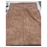 MIULEE Decorative Throw Pillow Covers for Couch Bed Livingroom 18x18 Inch Set of 2 Brown Boho Accent Throw Pllows Broadside Striped Patchwork Soft Corduroy Pillowcases