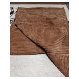 MIULEE Decorative Throw Pillow Covers for Couch Bed Livingroom 18x18 Inch Set of 2 Brown Boho Accent Throw Pllows Broadside Striped Patchwork Soft Corduroy Pillowcases