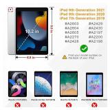 BMOUO Kids Case for iPad 9th/8th/7th Generation (iPad 10.2 Inch, 2021/2020/2019) with Built-in Screen Protector, Durable Shockproof Handle Stand iPad 9th 8th 7th Generation Case for Kids, Blue