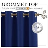 RYB HOME Extra Wide Blackout Curtain Blind Wall Panel, Energy Efficiency Privacy Screen Partitions for Cabinet/Workspace/Basement/Shelves, Wide 100 inch x Long 84 inch, Navy Blue, 1 Panel