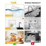 MEI NIAN Pastry Display Case,Bread Box for Kitchen Countertop,4-Layer Adjustable BreadBox, Large Capacity Bread Box for Home-baked Breads,Muffins,Bagel Storage Container, Bread Holder