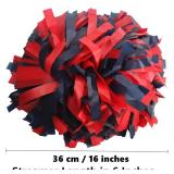 GUIFIER 2 Pack 6 Inches Plastic Cheerleading Pom Poms, Cheer Pom Pom with Baton Handle, Pompoms Cheerleader Pom Poms for Girls Cheering Squad Daily Training Sports Game Team Spirit Red and Navy Blue