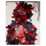 GUIFIER 2 Pack 6 Inches Plastic Cheerleading Pom Poms, Cheer Pom Pom with Baton Handle, Pompoms Cheerleader Pom Poms for Girls Cheering Squad Daily Training Sports Game Team Spirit Red and Navy Blue