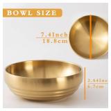 CM CHIC MONDAY 7.4 INCH Decorative Bowl, Key Bowl for Entryway Table, Key Holder Bowl, Decorative Bowls for Home DecorGold