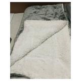 Bedsure GentleSoft Sherpa Fleece Throw Blanket for Couch Thick & Cozy Christmas Blanket for Winter, Non-Heated, Soft Fuzzy Plush Throw Gifts for Women and Men, Grey, 50x60 Inches