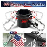 Barcetine Black Flag Poles for Outside House - 5ft Tangle Free Flag Pole for House,Heavy Duty Metal Flagpole,Outdoor Flagpoles Residential for Porch,Fence Without Bracket