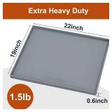 Ukeetap 22" x 19" Extra Thick Waterproof Silicone Mat with Raised Edge, Under Sink Mat for Kitchen & Bathroom, Kitchen Cabinet Liner, Multi-Purpose for Storage & Protection, Gray