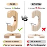 VITEAM Wooden Paddle Hold Hanger Paddle Racks Wall Storage Wall Decor Paddle hanger for Kayak, SUP, Canoe, Dragon Boat Paddles