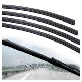 BFXM 4Pcs Wiper Blade Refill, 28 inch DIY Adjustable Universal Replacement Wiper Blade Refill Replacement for Front and Rear Windshield Wiper Baldes Rubber Strip for Car, Truck, SUV