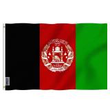 Anley Fly Breeze 3x5 Feet Afghanistan Flag - Vivid Color and Fade Proof - Canvas Header and Double Stitched - Afghan Flags Polyester with Brass Grommets 3 X 5 FT
