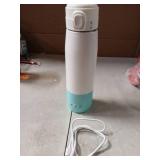 Portable Bottle Warmer for Travel,Portable Milk Warmer for Baby-12oz Ceramic Heater Heating,Fast Charging & Cordless Portable Baby Bottle Warmer -Dual Heating Modes for Breast Milk & Water,Green