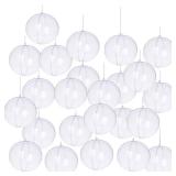 24PCS Clear Plastic Acrylic Fillable Ball Ornament Set, Transparent DIY Craft Ball for Christmas Tree Ornaments, Wedding and Birthday Party Decorations(60mm/2.36 Inches 24pcs)