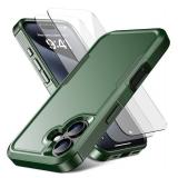 RonShieh for iPhone 17 Case [Shockproof] [Dropproof] [Heavy Duty Protection] [Pocket-Friendly] Slim & Tough Non-Slip Protective Phone Cover for iPhone17 6.3inch, Teal Green