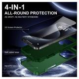 RonShieh for iPhone 17 Case [Shockproof] [Dropproof] [Heavy Duty Protection] [Pocket-Friendly] Slim & Tough Non-Slip Protective Phone Cover for iPhone17 6.3inch, Teal Green