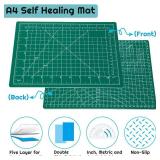 anezus Self Healing Sewing Mat, Rotary Cutting Mat Double Sided 5-Ply Craft Cutting Board for Sewing Crafts Hobby Fabric Precision Scrapbooking Project 9inch x 12inch(A4)