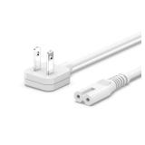 5ft Flat Extension Power Cord Replacement 10A, Figure 8 AC Cable Slim Plug 2 Prong for Anker, Ugreen, Baseus, Creative Design, MSTJRY, Upoy Charger, Power Supply for Xbox, TV, Low Profile