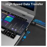 USB A to C Cable (2 Pack, 2FT+2FT), Right Angle 90 Degree Type-C Fast Charging Cable, Nylon Braided Cord, Supports 5A/ 3A/ 60W/PD 20W, for iPhone 15 Series, Galaxy S22, Google Pixel, LG, Car Carplay