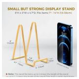 Plate Holder Easel Display Stand - 6 inch Metal Plate Stands for Display - Tabletop Picture Stand - Gold Iron Easels for Display Pictures | Photo Frames | Book | Decorative Plates | Plaque - 3 Pack