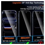 Milomdoi 3 Pack Privacy Screen Protector for iPhone 17 Pro Max [Phone Case Friendly] Accessories Private Film, 3 Pacs Tempered Glass Camera Lens Protector, with Mounting Frame for Apple Anti Spy,Black