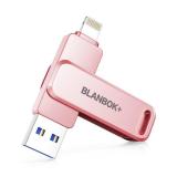 MFi Certified 256GB Flash Drive for iPhone Photo Stick, USB Memory Stick iPhone Flash Drive for Photos Videos, High Speed External Storage USB Stick Thumb Drive for iPhone/iPad/Android/PC(Rose Pink)