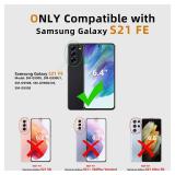 for Samsung Galaxy S21-FE Phone Case: Dual-Layer Military Grade Drop Proof Full Protection Cover with Kickstand | Durable Rugged Shockproof TPU Matte Textured Tough Protective Bumper Shell (Blue)