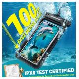 Hiearcool Waterproof Phone Pouch, IPX8 Waterproof Phone Case for iPhone 17/16/15/14 Pro Max, Cell Phone Dry Bag for Beach & Cruise Essentials, Touch Screen, Lanyard Included, 2 Pack (Fits Up to 8.9)