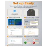 TESSAN Outdoor Smart Plug Waterproof, 2.4GHz WiFi Only, WiFi Smart Outlet with 3 Individual Sockets Compatible with Alexa and Google Home, Remote Control and Timer Function