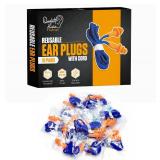10 Pair Corded Reusable Ear Plugs for Shooting Range Ear Protection for Gun Range - Hunting Ear Plugs for Construction Firearm Ear Protection Shooting Gun Hearing Protection Earplugs Corded
