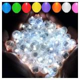 Aogist 100pcs White Balloon Lights,Long Standby Time Waterproof Mini Light,Battery Powered,Round LED Ball Lamp for Latex Balloon Paper Lantern Party Wedding Festival Christmas Halloween Decorative
