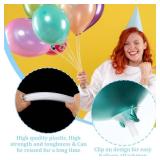 cobee 20 Pcs Balloon Holder Sticks, Plastic Balloon Sticks With Bases, Long Balloon Holder Sticks Balloon Weights for Tying Balloon Arch Anniversary, Birthday, Parties, Wedding Decorations