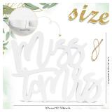 Bridal Shower Decorations Miss to Mrs Sign for Batcholette Party Table Centerpieces Wedding Plastic Photo Booth Props for Wedding Party Decorations Supplies