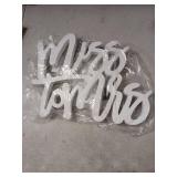 Bridal Shower Decorations Miss to Mrs Sign for Batcholette Party Table Centerpieces Wedding Plastic Photo Booth Props for Wedding Party Decorations Supplies